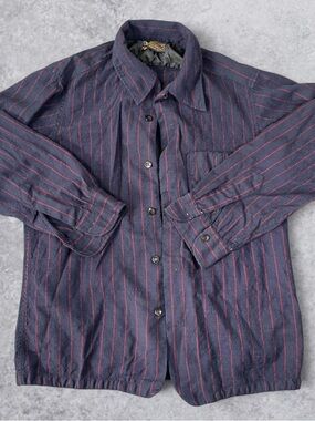 Vintage Pendleton Wool Shirt USA Virgin Wool Stripe Button Up Size M